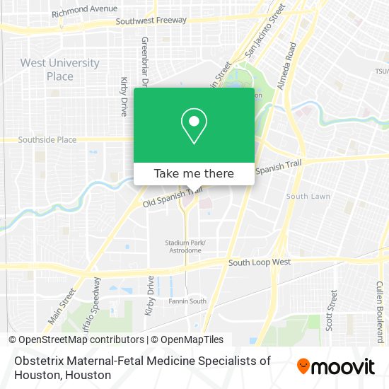 Mapa de Obstetrix Maternal-Fetal Medicine Specialists of Houston