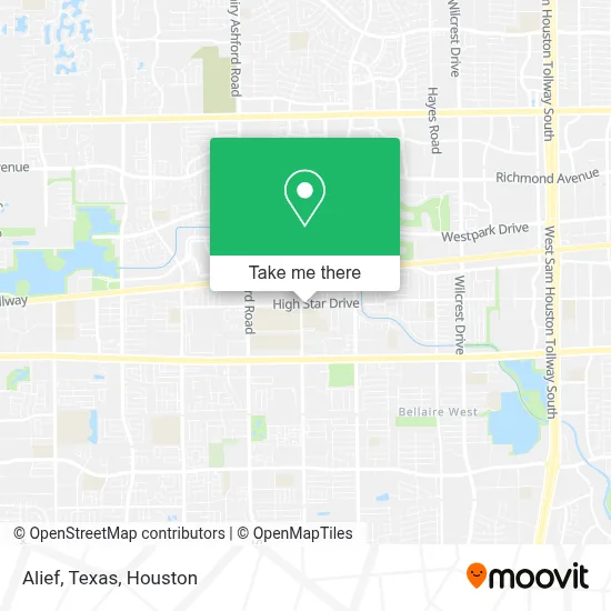 Alief, Texas map