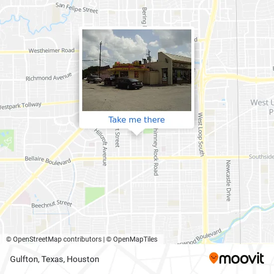 Gulfton, Texas map