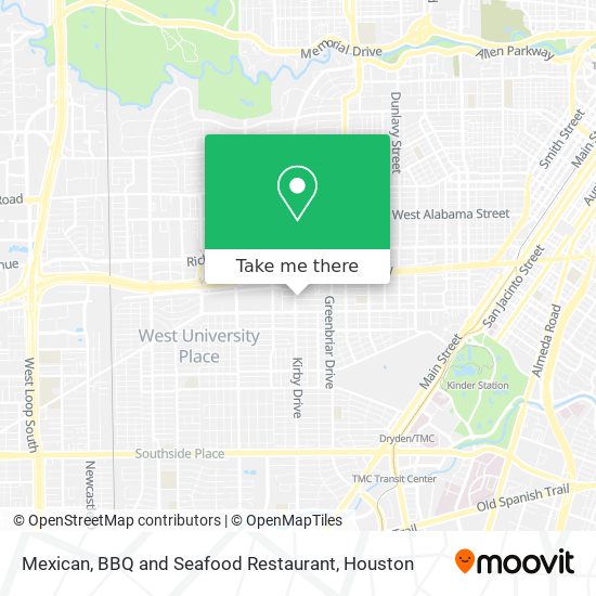 Mapa de Mexican, BBQ and Seafood Restaurant