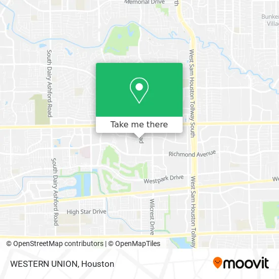 Mapa de WESTERN UNION