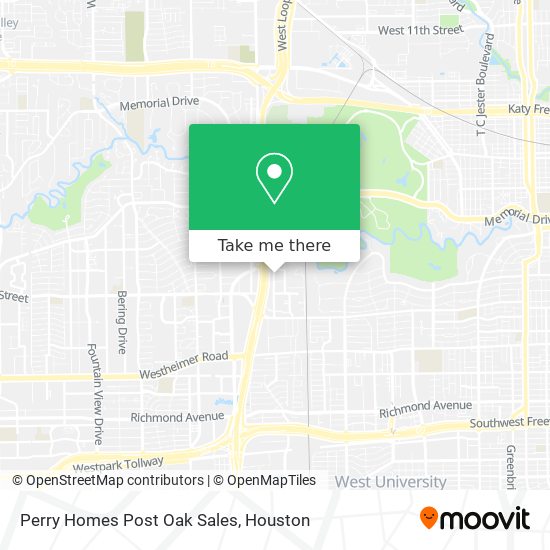 Mapa de Perry Homes Post Oak Sales