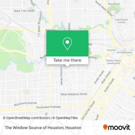 The Window Source of Houston map