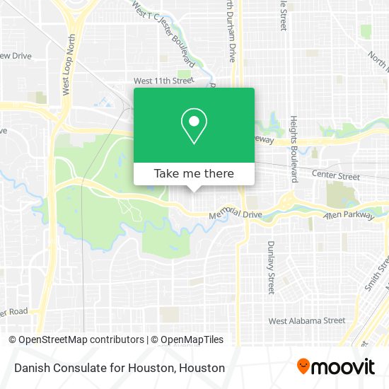 Danish Consulate for Houston map