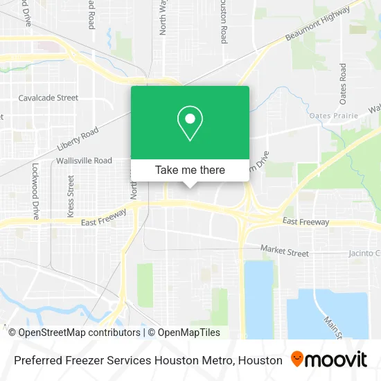 Preferred Freezer Services Houston Metro map