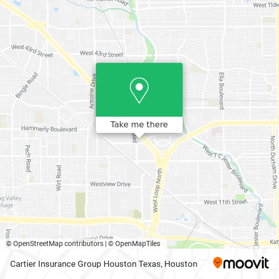 Cartier Insurance Group Houston Texas map