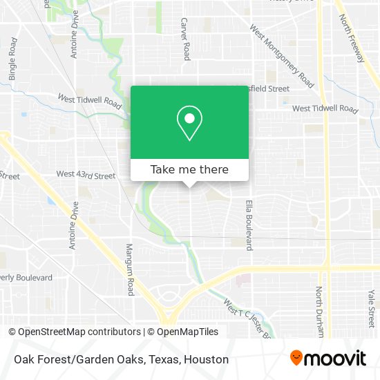 Mapa de Oak Forest/Garden Oaks, Texas