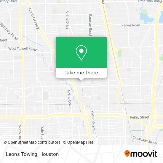 Leon's Towing map