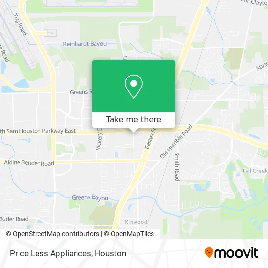 Mapa de Price Less Appliances