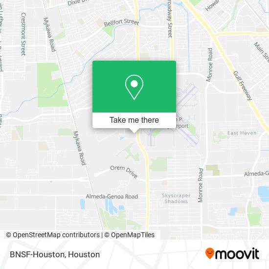 Mapa de BNSF-Houston