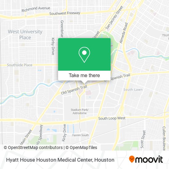 Hyatt House Houston Medical Center map