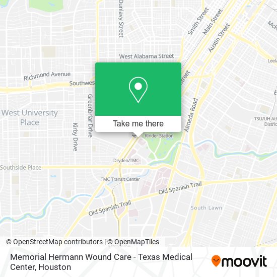 Memorial Hermann Wound Care - Texas Medical Center map