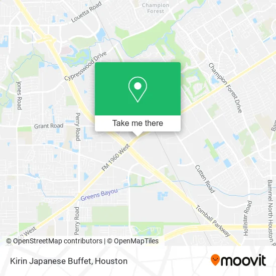 Kirin Japanese Buffet map