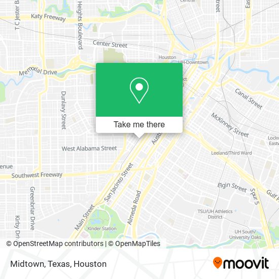 Mapa de Midtown, Texas