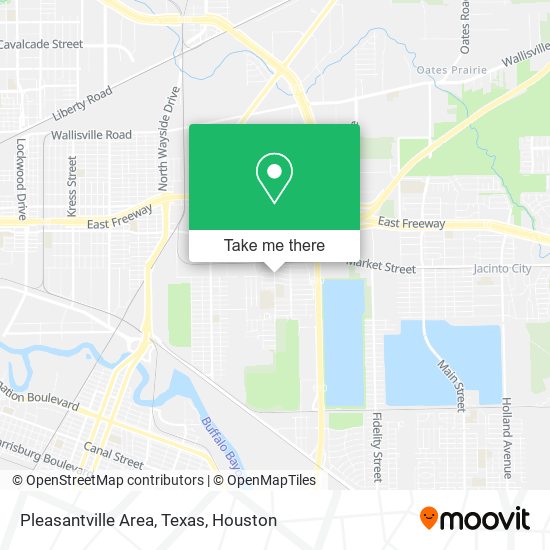 Pleasantville Area, Texas map
