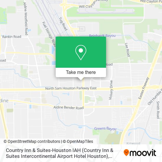 Mapa de Country Inn & Suites-Houston IAH (Country Inn & Suites Intercontinental Airport Hotel Houston)