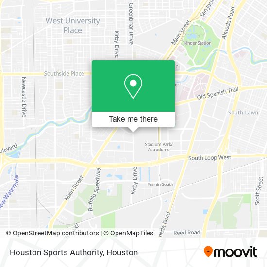 Houston Sports Authority map