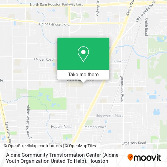 Mapa de Aldine Community Transformation Center (Aldine Youth Organization United To Help)