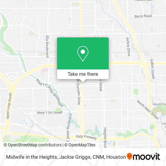 Midwife in the Heights, Jackie Griggs, CNM map