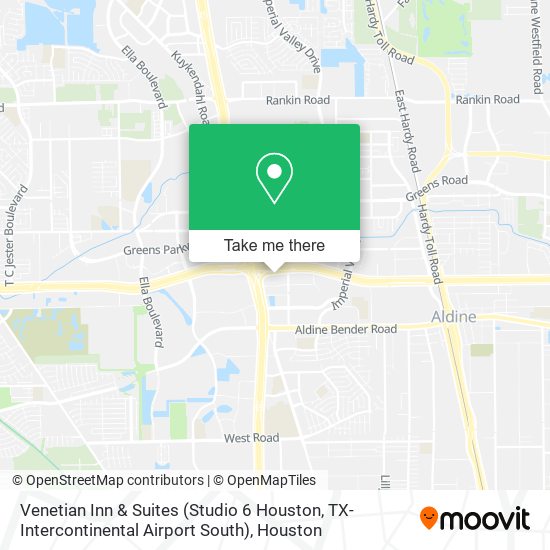 Mapa de Venetian Inn & Suites (Studio 6 Houston, TX- Intercontinental Airport South)