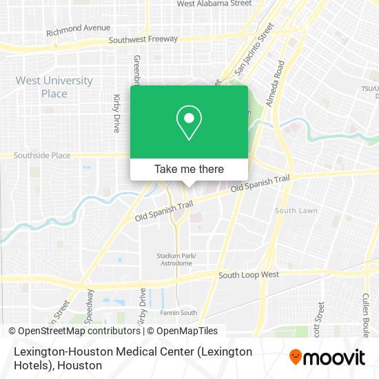 Lexington-Houston Medical Center (Lexington Hotels) map
