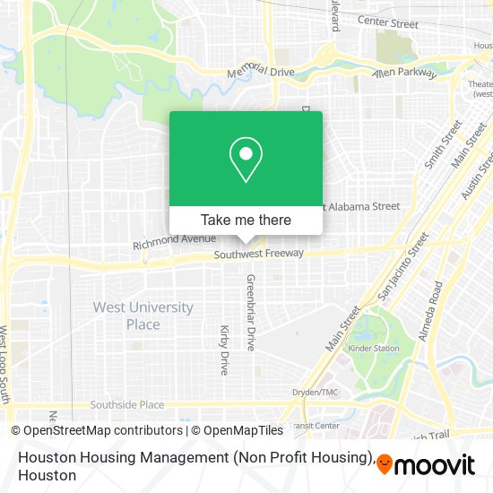 Houston Housing Management (Non Profit Housing) map