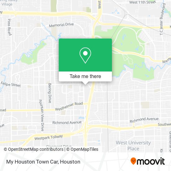 My Houston Town Car map