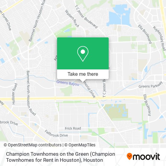 Champion Townhomes on the Green (Champion Townhomes for Rent in Houston) map