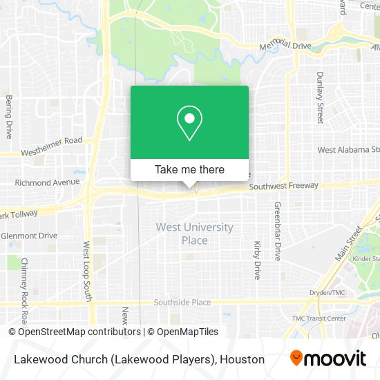 Mapa de Lakewood Church (Lakewood Players)