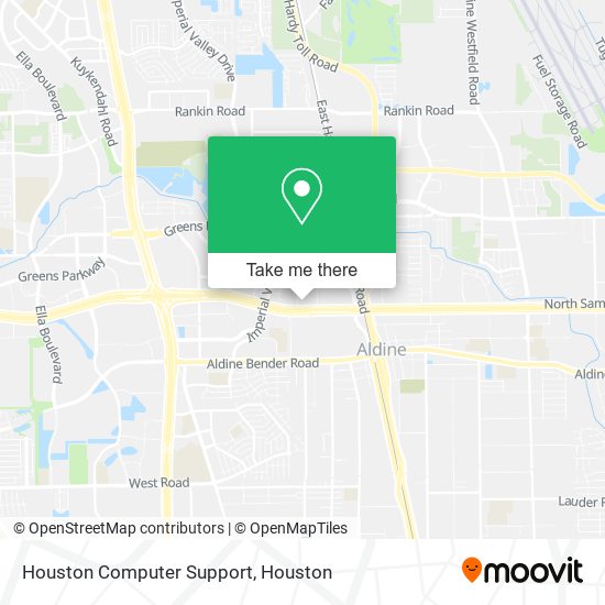 Houston Computer Support map