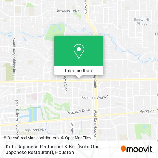 Koto Japanese Restaurant & Bar map