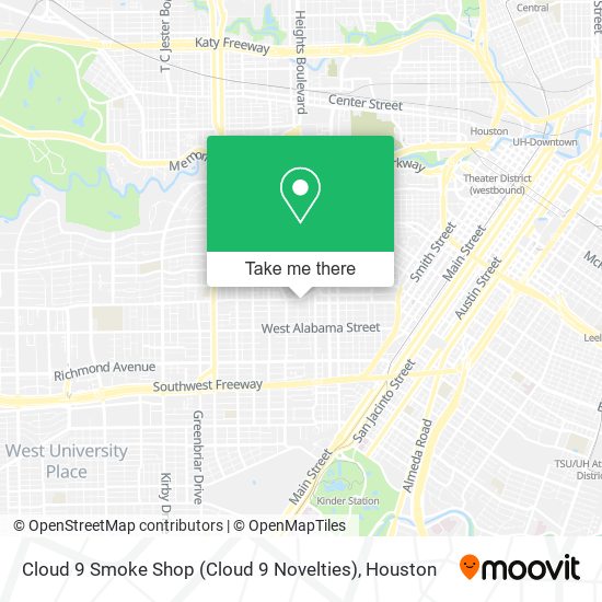 Cloud 9 Smoke Shop (Cloud 9 Novelties) map