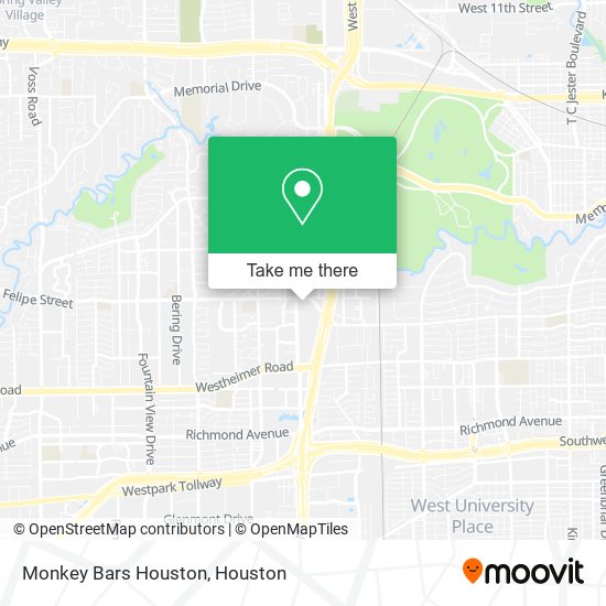 Monkey Bars Houston map