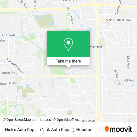 Nick's Auto Repair map