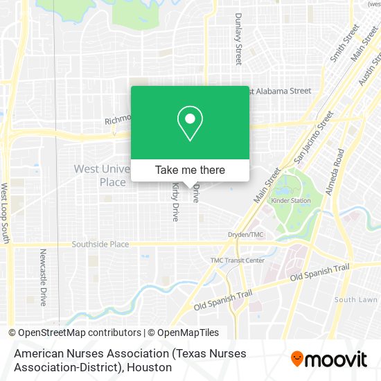 Mapa de American Nurses Association (Texas Nurses Association-District)