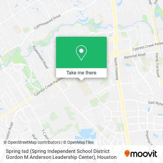 Spring Isd (Spring Independent School District Gordon M Anderson Leadership Center) map