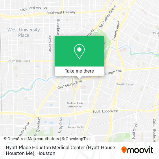 Hyatt Place Houston Medical Center (Hyatt House Houston Me) map