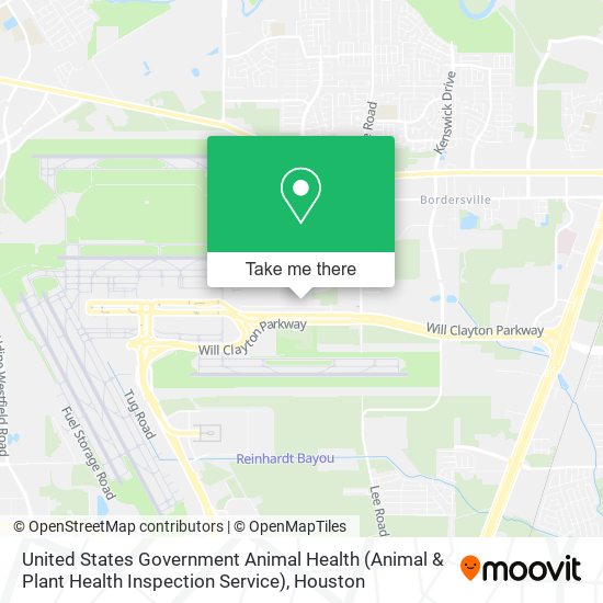 United States Government Animal Health (Animal & Plant Health Inspection Service) map