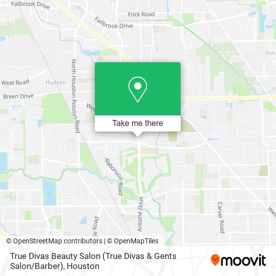 Mapa de True Divas Beauty Salon (True Divas & Gents Salon / Barber)