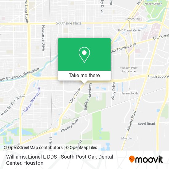 Mapa de Williams, Lionel L DDS - South Post Oak Dental Center