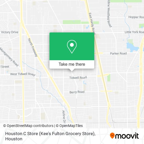 Mapa de Houston C Store (Kee's Fulton Grocery Store)