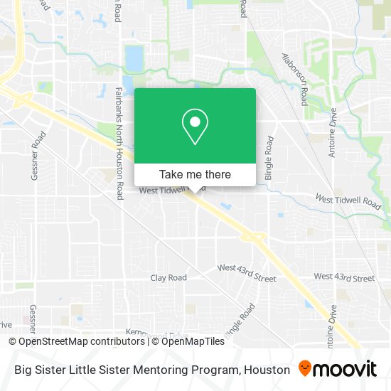 Big Sister Little Sister Mentoring Program map