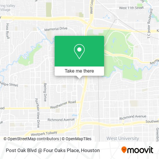 Post Oak Blvd @ Four Oaks Place map