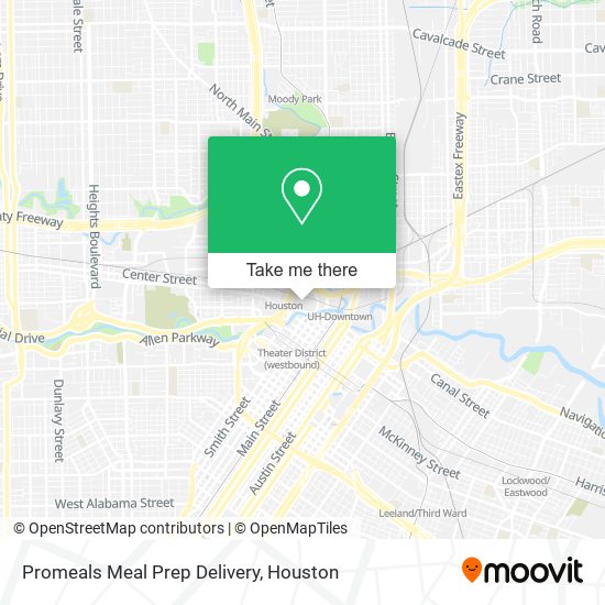 Mapa de Promeals Meal Prep Delivery