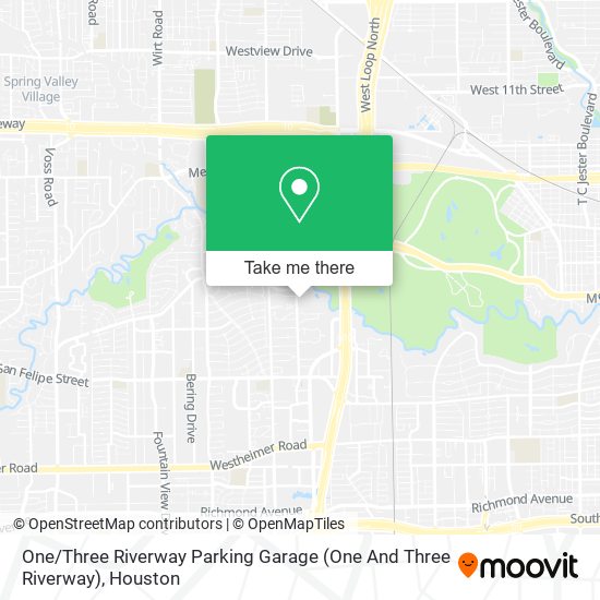 One / Three Riverway Parking Garage (One And Three Riverway) map