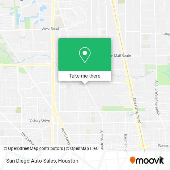 Mapa de San Diego Auto Sales