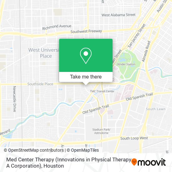 Mapa de Med Center Therapy (Innovations in Physical Therapy A Corporation)