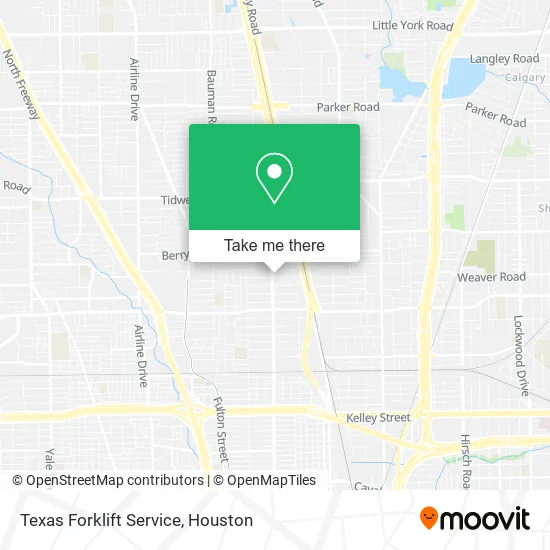 Mapa de Texas Forklift Service
