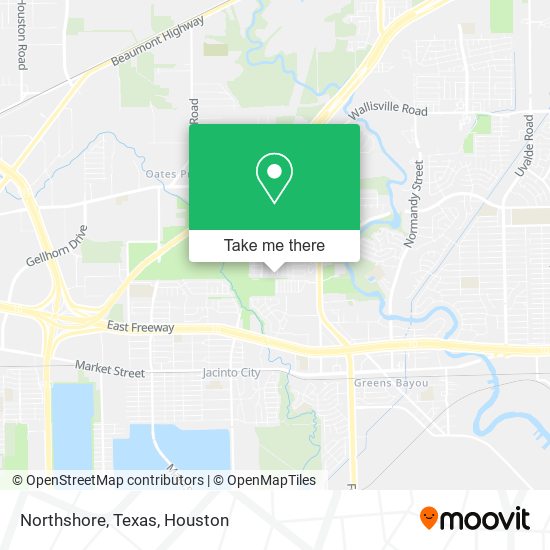 Northshore, Texas map