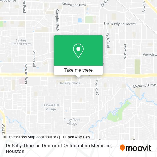 Dr Sally Thomas Doctor of Osteopathic Medicine map